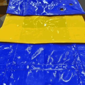 multilayer tarpaulin blue yellow