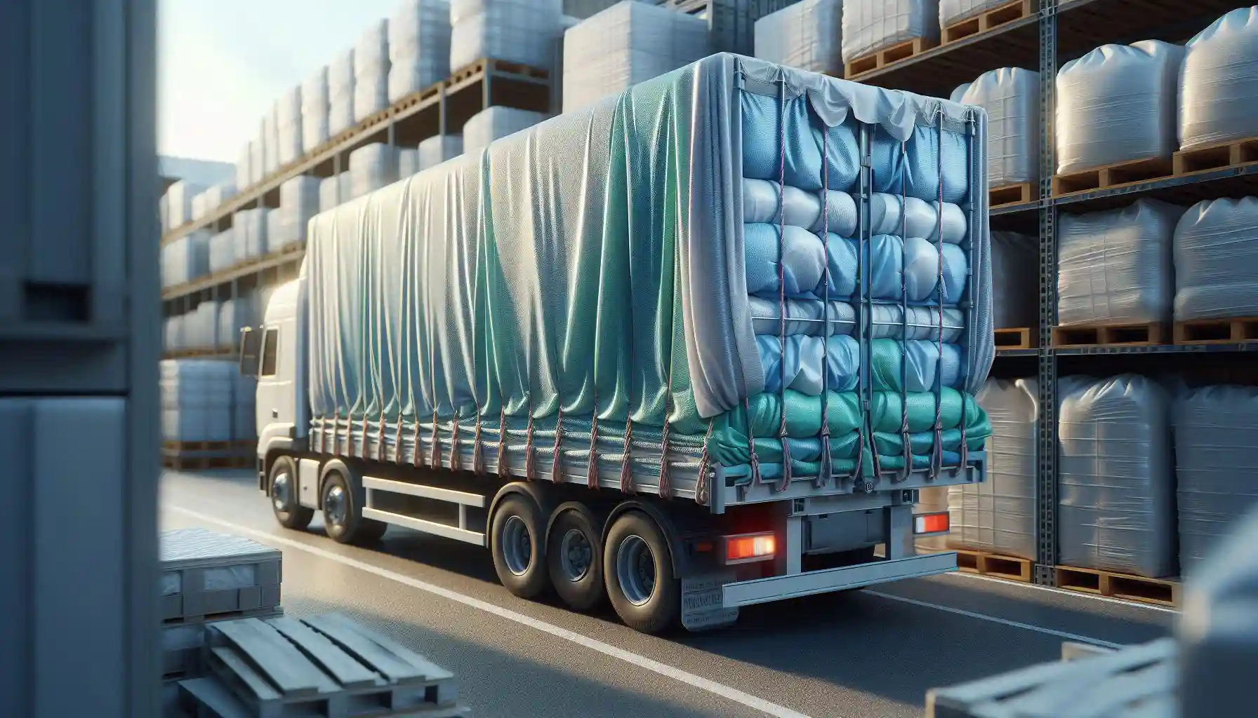 HDPE tarpaulin for outdoor and industrial applications.