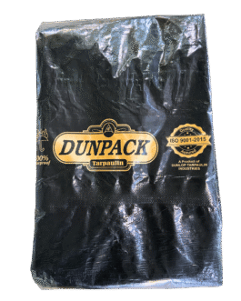DUNPACK NOKHA 170 GSM Black HDPE Tarpaulin – Pure Virgin, Waterproof & UV Resistant