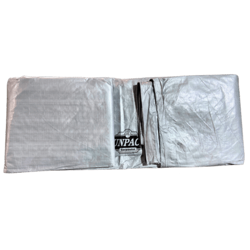 DUNPACK HAMMER 170 GSM HDPE Tarpaulin – Silver & White – Waterproof & UV Resistant - Image 4
